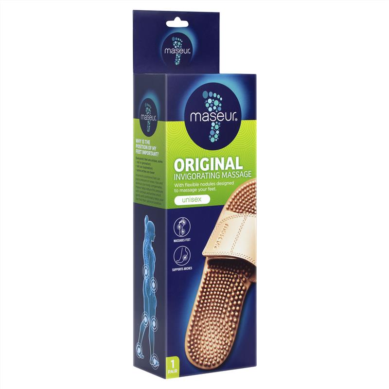 Maseur Invigorating Massage Sandal Beige Size 10