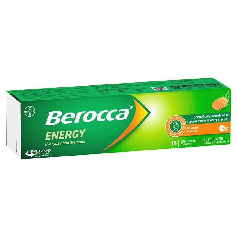 Berocca Energy Orange 15 Effervescent Tablets
