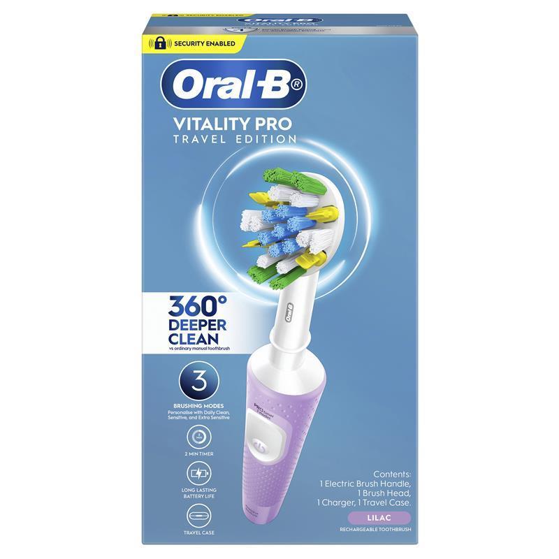 Oral-B Electric Toothbrush Vitality Pro Deep Clean with Travel Case - Lilac