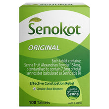 Senokot Tablets Constipation Relief Laxative 100 Pack