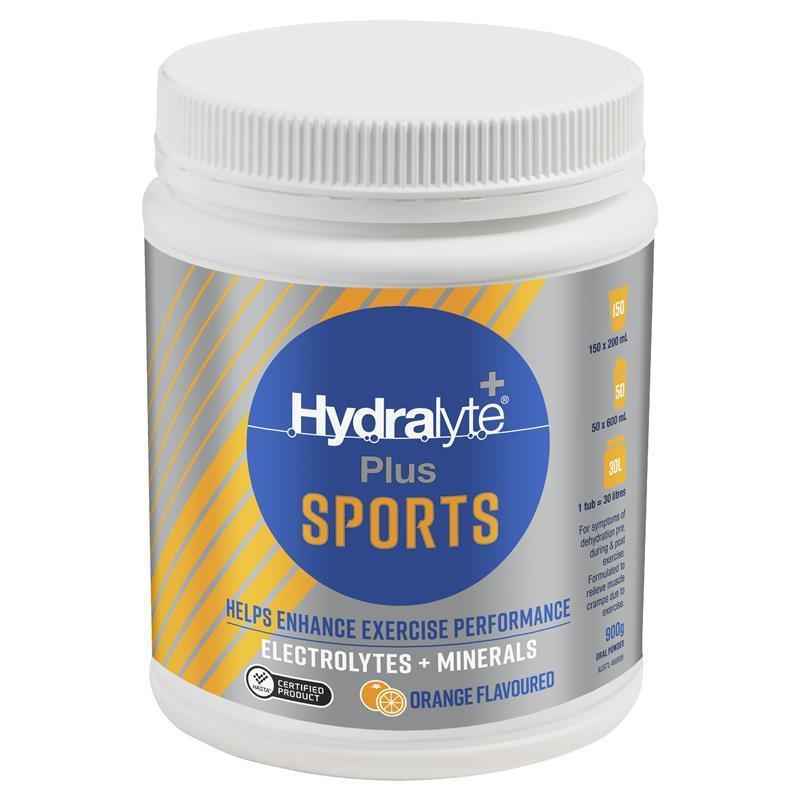 Hydralyte Plus Sports Orange Flavoured Powder 900g