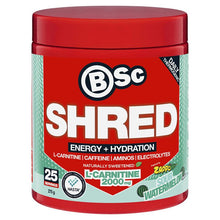 BSc Energy Shred + Hydration Powder Zappo Sour Watermelon 275g