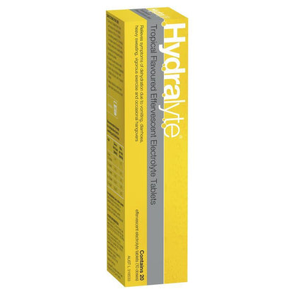 Hydralyte Electrolyte Effervescent Tropical 20 Tablets - GimmeNow