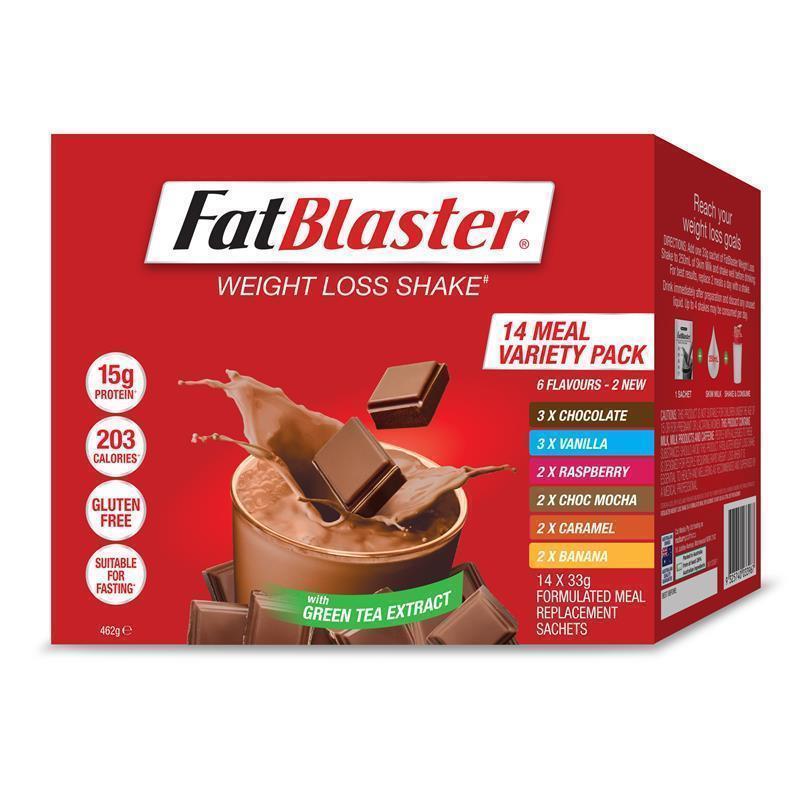 Fatblaster Weight Loss Shake Variety Pack 14 x 33g