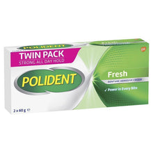 Polident Denture Adhesive Cream Fresh Mint 2x60g Pack Exclusive Size - GimmeNow