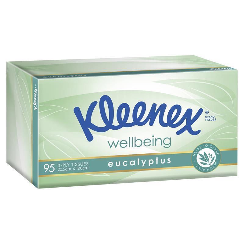 Kleenex Facial Tissues Eucalyptus 3 ply 95
