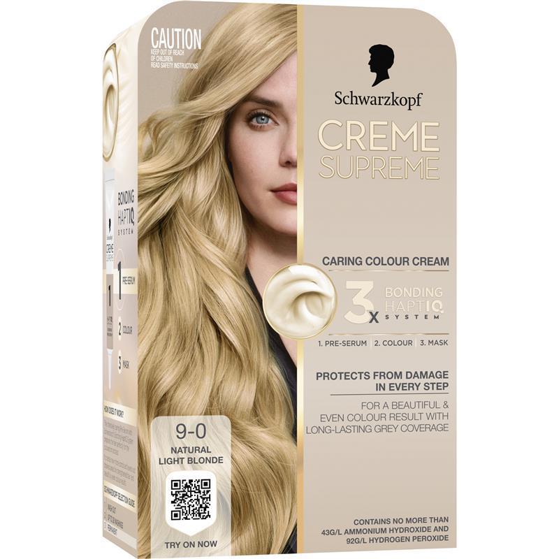 Schwarzkopf Creme Supreme Permanent Natural Light Blonde 9-0
