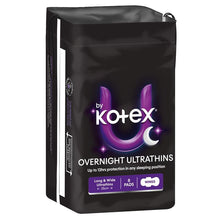 U by Kotex Ultrathin Overnight Pads Long with Wings 8 Pack