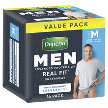 Depend Real Fit for Men Incontinence Underwear Medium 16 Pack