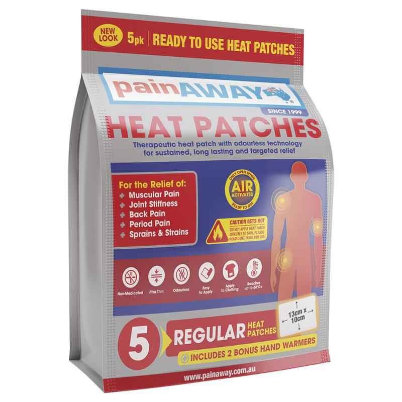 Pain Away Heat Patches Regular 5 Pack