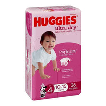 Huggies Ultra Dry Nappies Size 4 Girl 10-15kg Bulk 36 Pack