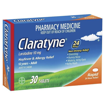 Claratyne Allergy Hayfever Relief Antihistamine 30 Tablets