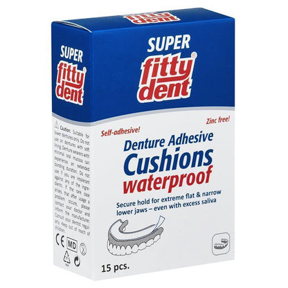 Fittydent Lower Denture Adhesive Cushions 15 Pack