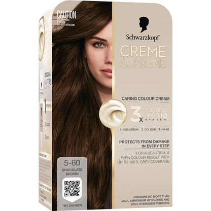 Schwarzkopf Creme Supreme Permanent Chocolate Brown 5-60