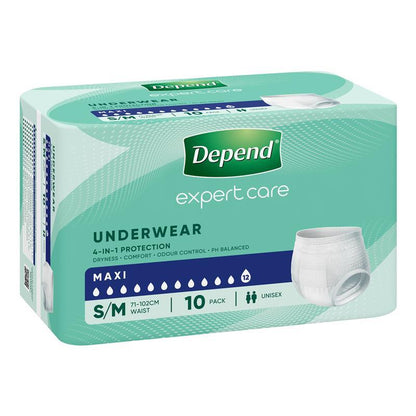 Depend Expert Care Incontinence Underwear Maxi S/M 10 Pack