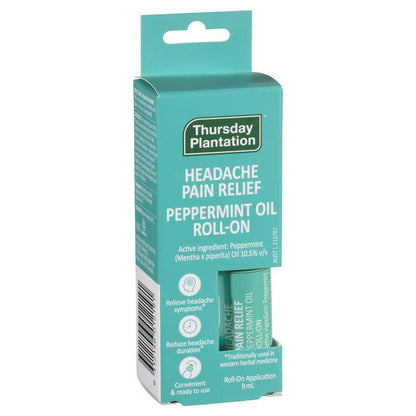 Thursday Plantation Peppermint Headache Pain Relief Roll On 9ml