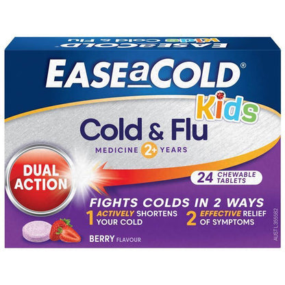 Ease a Cold & Flu Kids Berry 24 Chewable Tablets