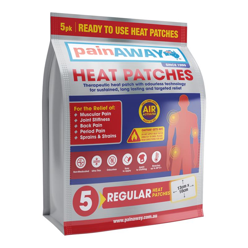 Pain Away Heat Patches Regular 5 Pack