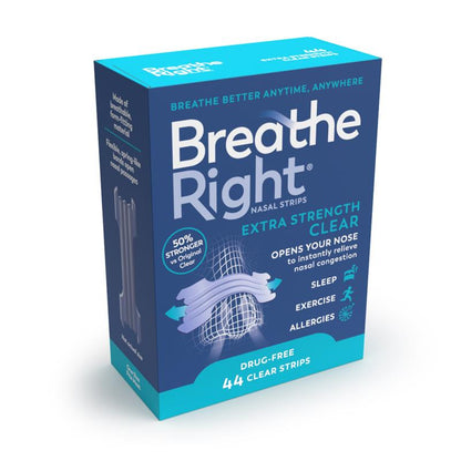 Breathe Right Nasal Strips Extra Strength Clear 44 Strips