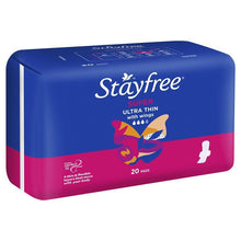 Stayfree Ultra Thin Super Sanitary Pads With Wings 20 Pack - GimmeNow