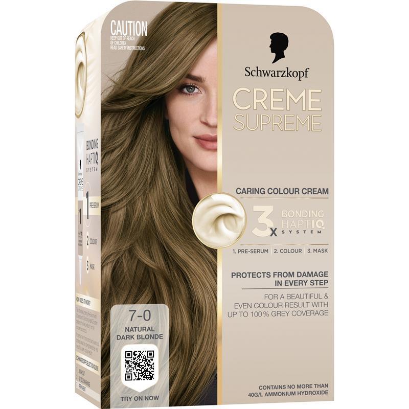 Schwarzkopf Creme Supreme Permanent Natural Dark Blonde 7-0