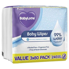 Babylove Water Wipes (80 X 3) 240 Pack