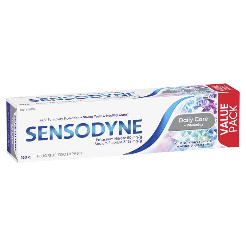 Sensodyne Toothpaste Daily Care + Whitening 160g Exclusive Size