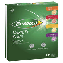 Berocca Energy Variety 60 Effervescent Tablets (4 x 15 Variety Pack) Exclusive Pack - GimmeNow