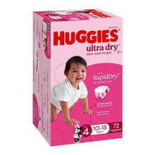 Huggies Ultra Dry Nappies Girl Size 4 Jumbo 72 Pack