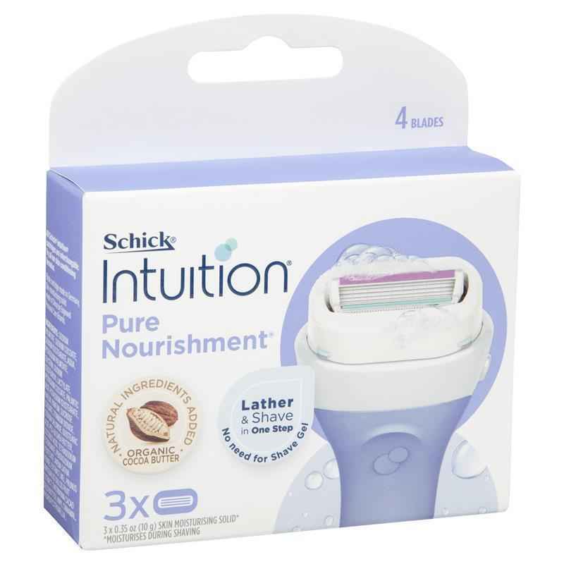Schick Intuition Pure Nourishment Blades 3 Pack