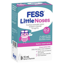 Fess Little Noses Saline Nose Spray + Aspirator 15ml - GimmeNow