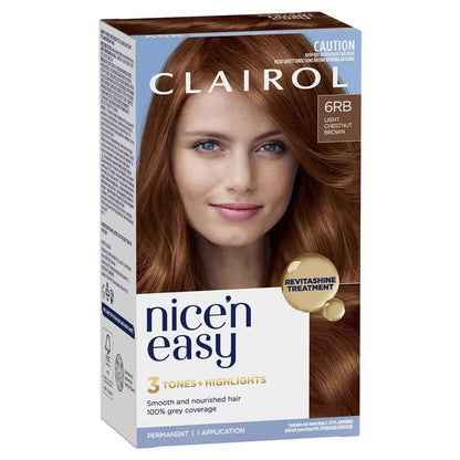Clairol Nice N Easy 6RB Light Chestnut Brown Permanent Hair Colour