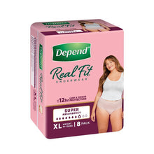 Depend Real Fit Super Incontinence Underwear for Women XL 8 Pack