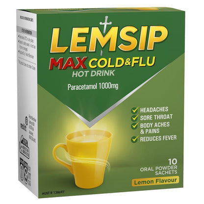 Lemsip Max Cold and Flu Multi Lemon 10pk Relief Hot Drink