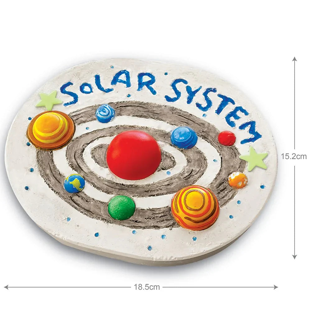 Mould & Paint Solar System Stone Glow In The Dark Kit By 4M Space Toys Art and Craft for Kids Gifting idea for 5yrs+