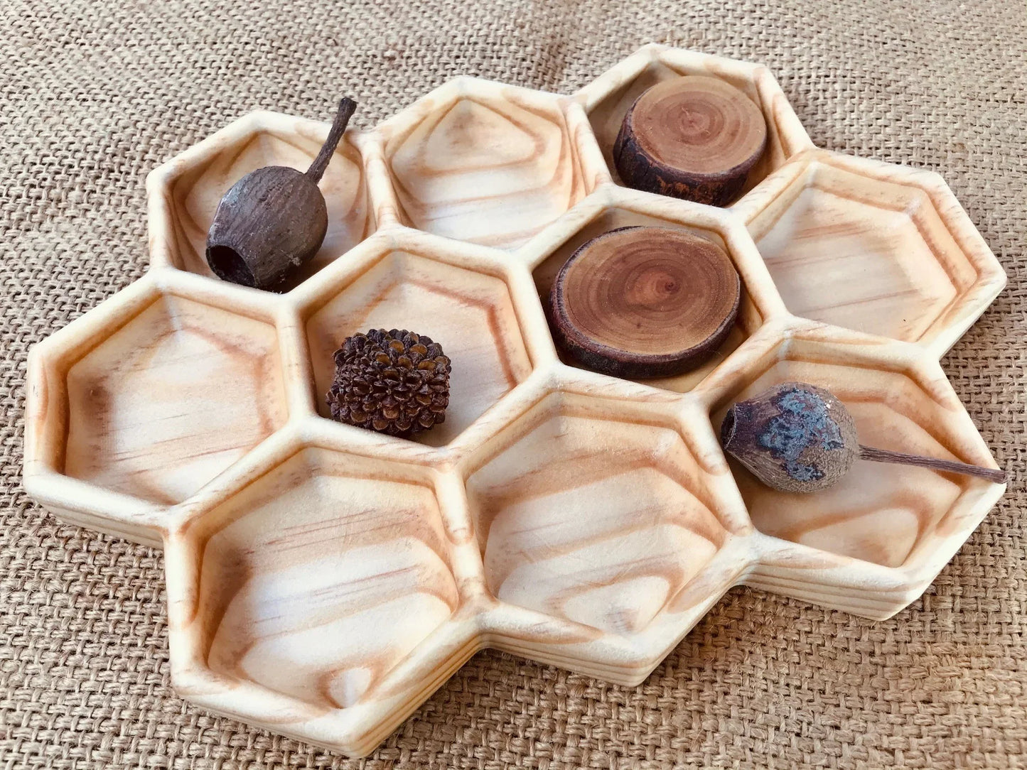 Beadiebug Large Wooden Trinket Tray Art and Craft for Kids 3yrs+