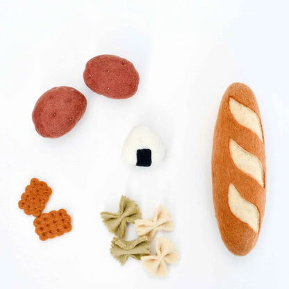 Tara Treasures Felt Food Groups Carbohydrates Pretend and Imaginative Play Kitchen Accessories Clearance 3yrs+
