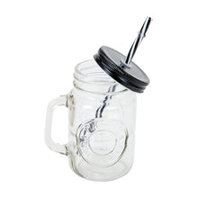 Badge Drink Jar and Straw