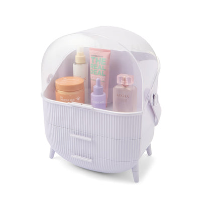 Cosmetic Organiser with Drawer - Lilac