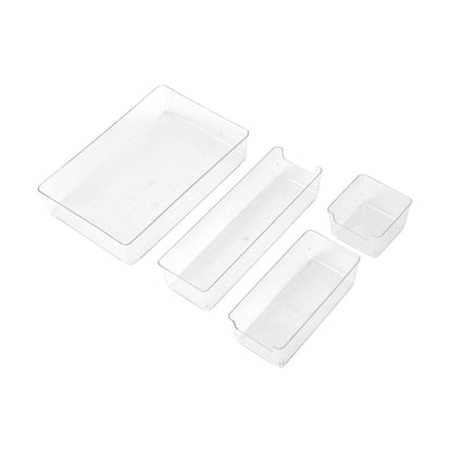 4 Piece Desk Set - Clear