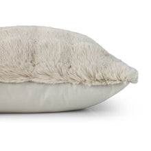 60cm Wave Faux Fur Cushion - Taupe