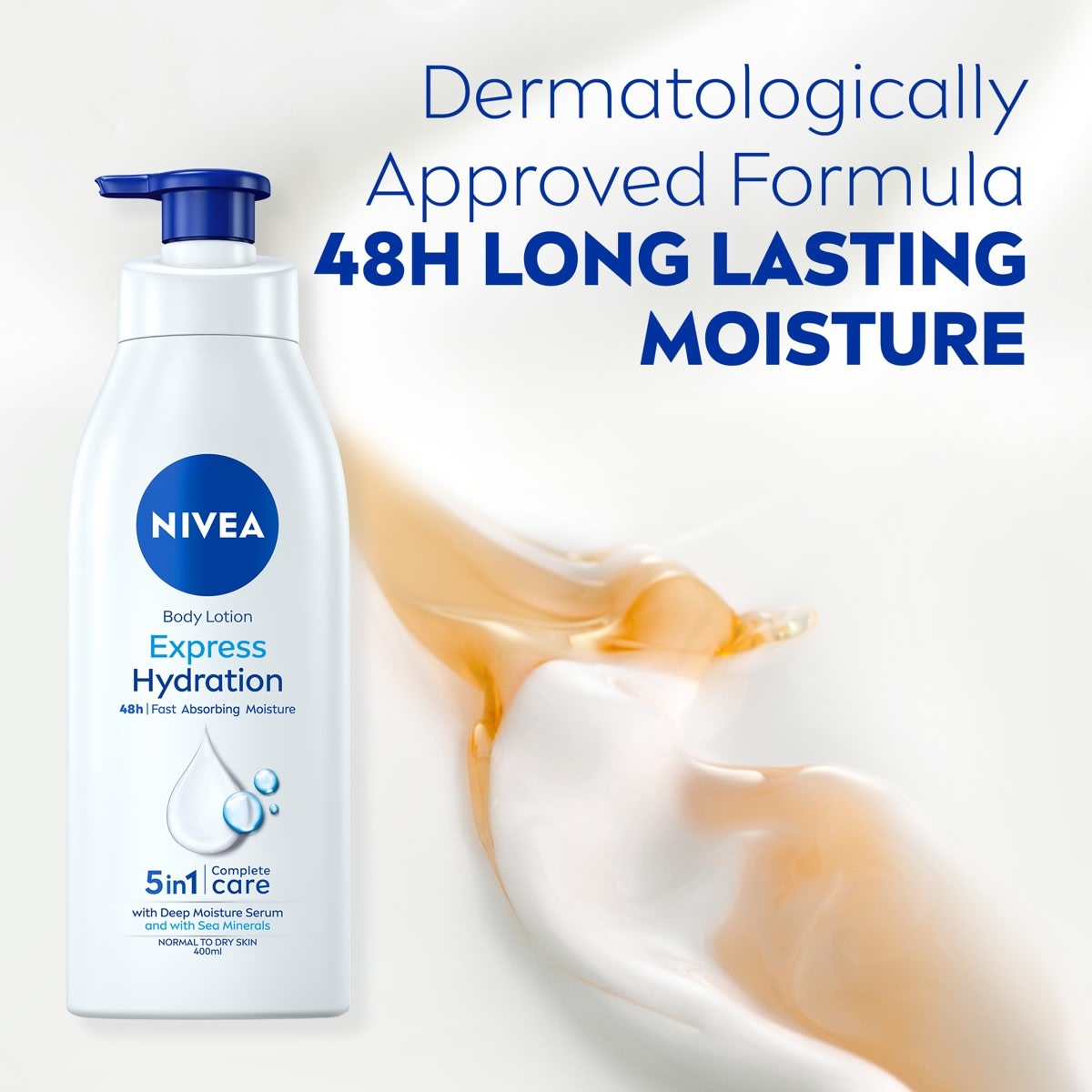 Nivea Express Hydration Body Lotion 400ml - Deep Moisture Serum and Sea Minerals