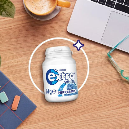 Wrigley's Extra White Peppermint Sugar Free Bottle - 64g