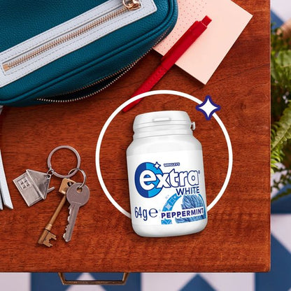 Wrigley's Extra White Peppermint Sugar Free Bottle - 64g