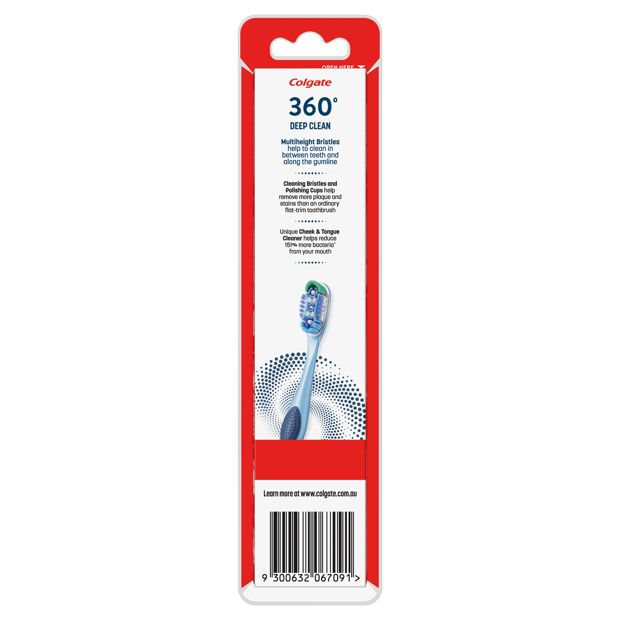 Colgate 2 Pack Medium 360 Degree Whole Mouth Clean Toothbrush