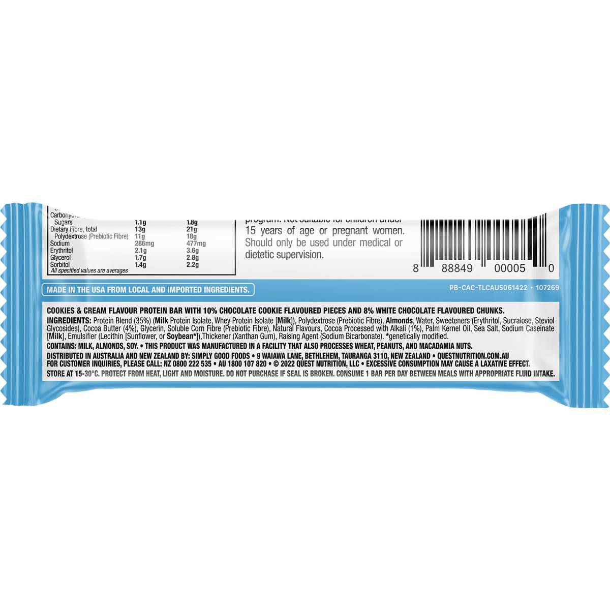 Quest Bar Cookies & Cream 60g