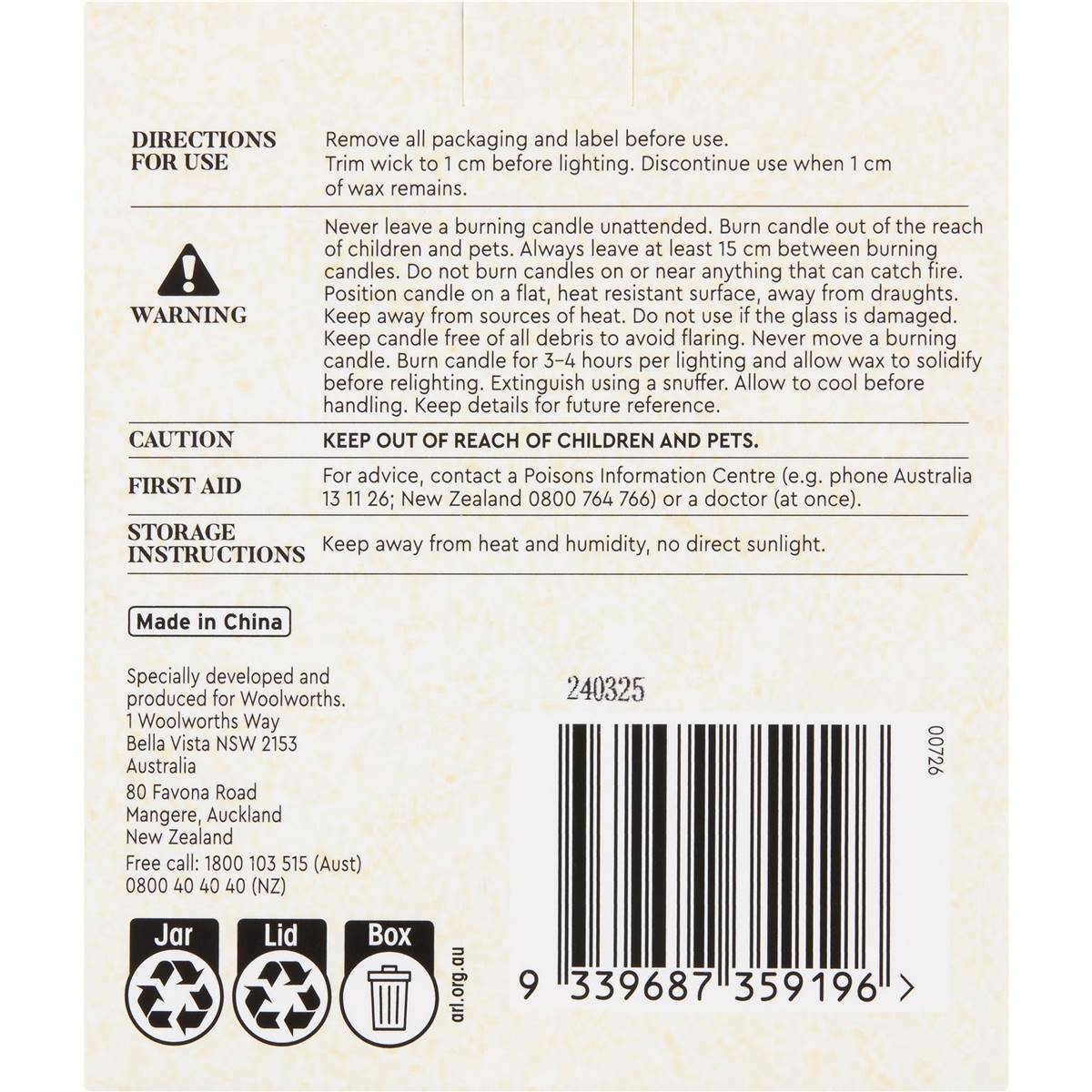 ZenZone Soy Blend Candle Gardenia Blush & Musk 260g