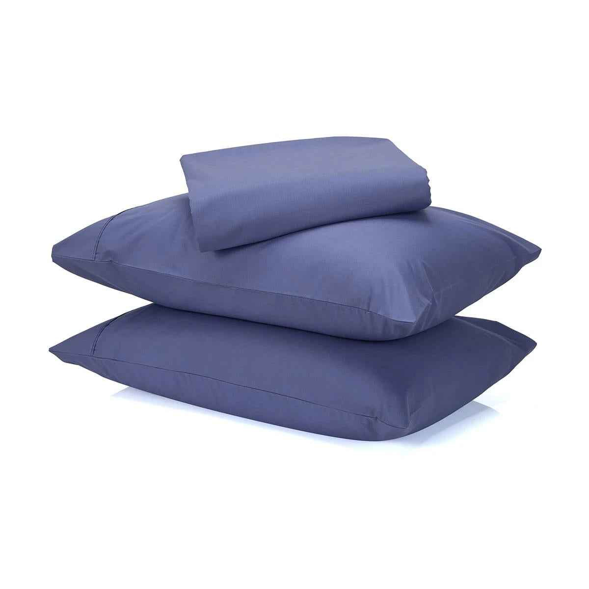 180 Thread Count Sheet Set - Queen Bed, Mid Blue