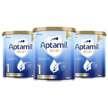 Aptamil Gold+ Stage 1 Infant Formula 0-6 Months 3 x 900g