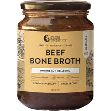 Nutra Organics Beef Bone Broth Lemon Ginger ACV 190g